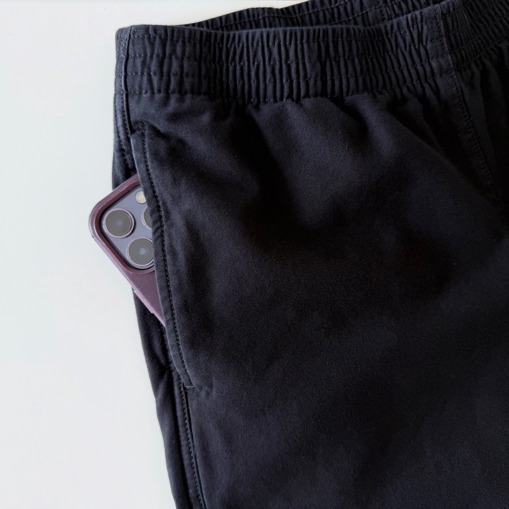 Aritzia TNA Christie Pant Black Wide Leg Pull On Cotton | 2XS Elastic Waist - Picture 7 of 16
